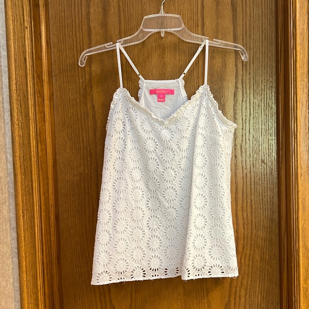 Lilly Pulitzer Dusk eyelet top. Small. EUC. No flaws.